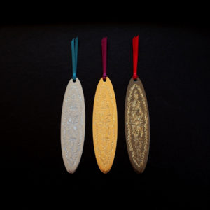 Bookmark : Arabesque (Large / silver, gold, black and gold)