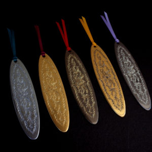 Bookmark : Arabesque L (silver, gold, black and gold, antique gold, antique silver)