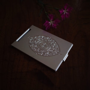 Hand engraved Compact mirror / front